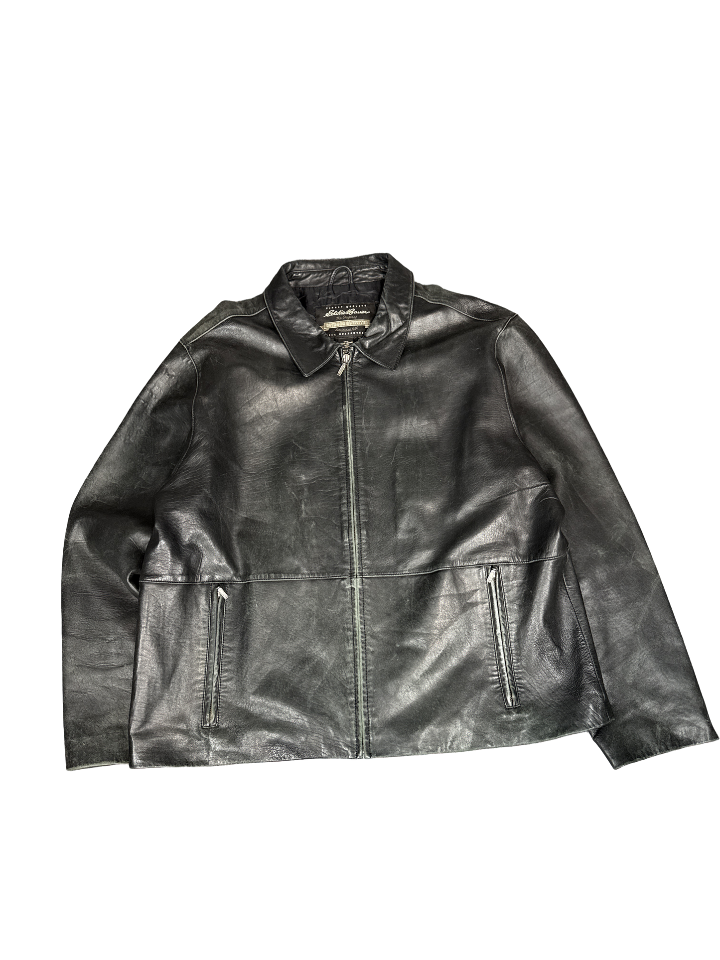 Eddie Bauer Genuine Leather Zip Jacket (XL)