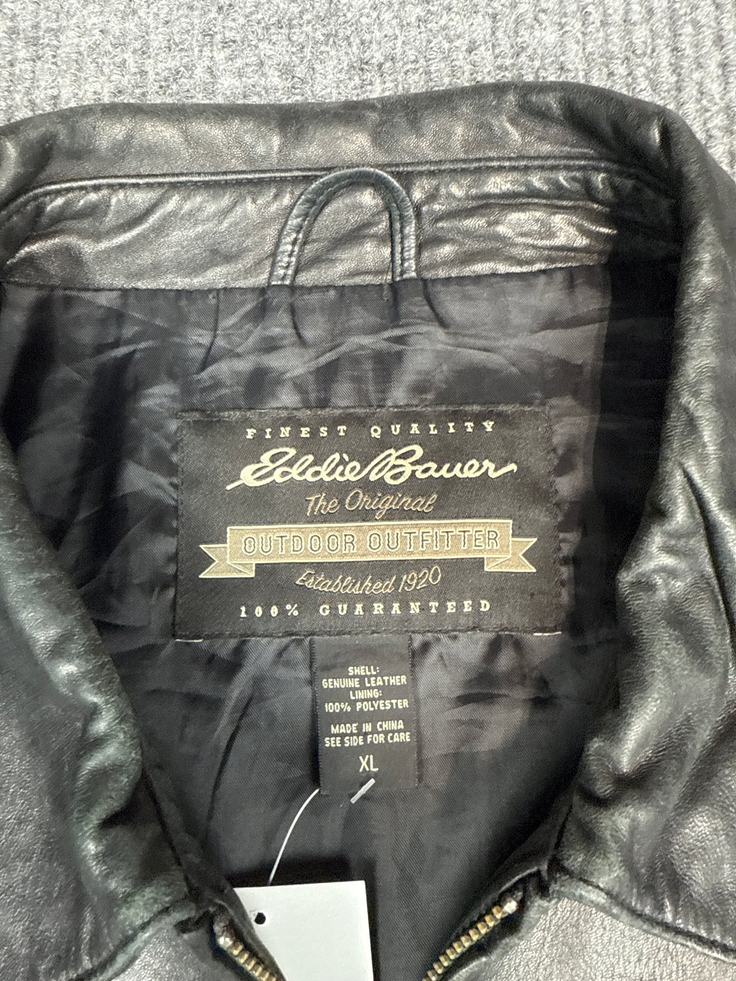 Eddie Bauer Genuine Leather Zip Jacket (XL)