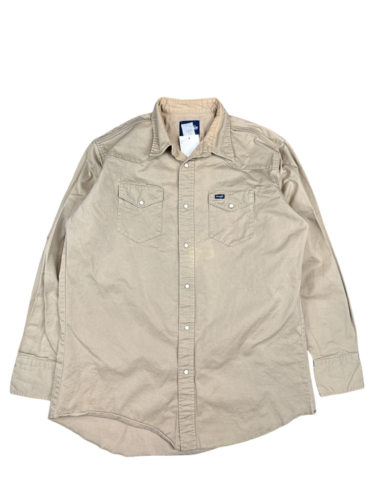 Wrangler Western Snap Button-Up Shirt (XL)