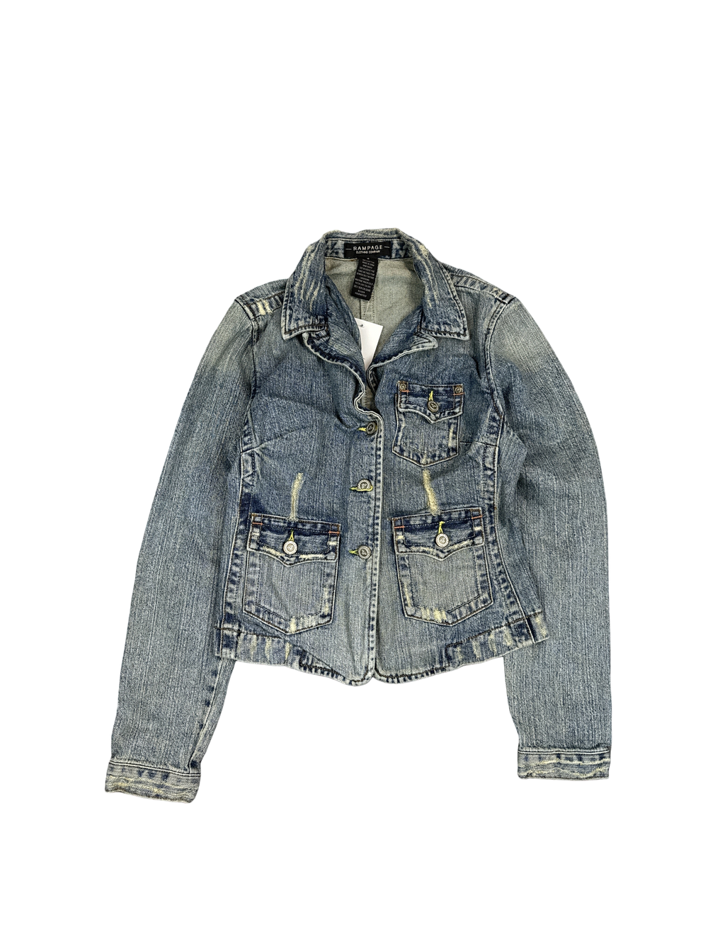 Y2K Rampage Denim Belted Jacket (S)