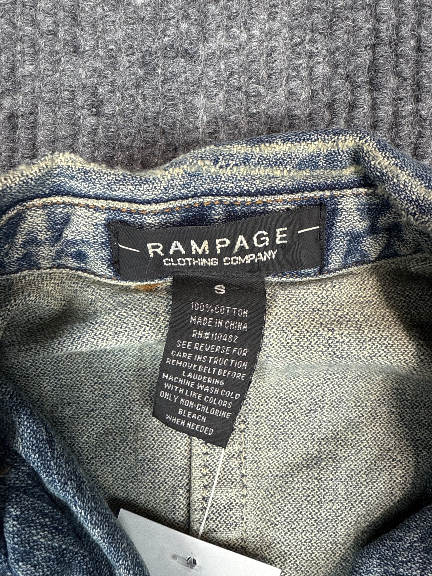 Y2K Rampage Denim Belted Jacket (S)