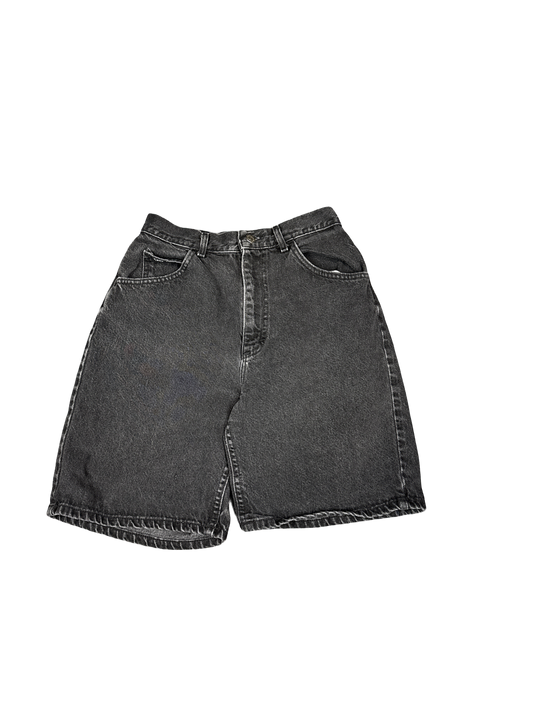 1990s Faded Black Denim Shorts (S)