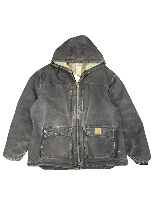 Carhartt Black Duck Hooded Work Jacket (L)