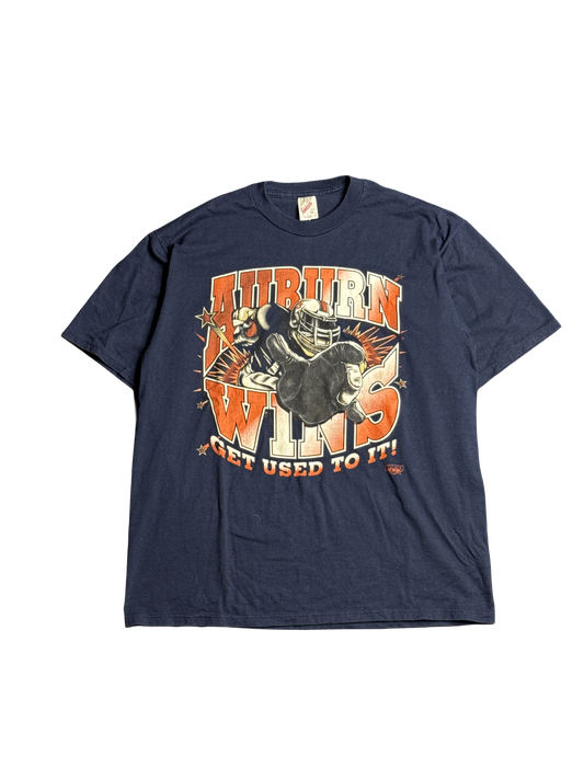 1990s Auburn Football 'Auburn Wins' Graphic Tee (XL)