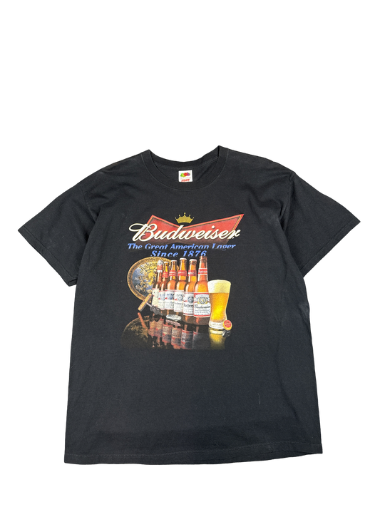 Budweiser Fruit of the Loom Heavy Cotton Beer Graphic Tee (XL)