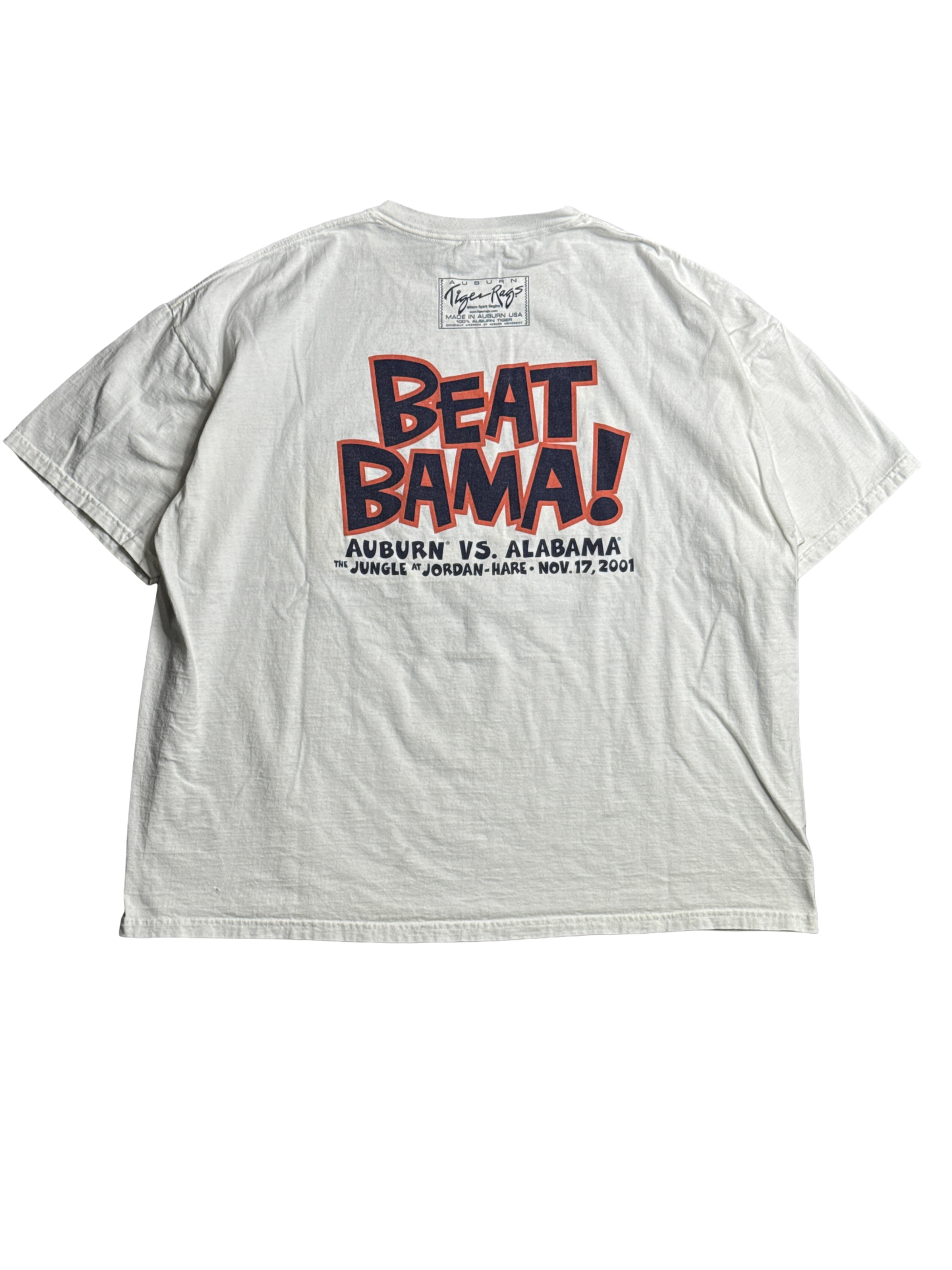 2001 Auburn vs Alabama 'Beat Bama' Football Graphic Tee (2XL)