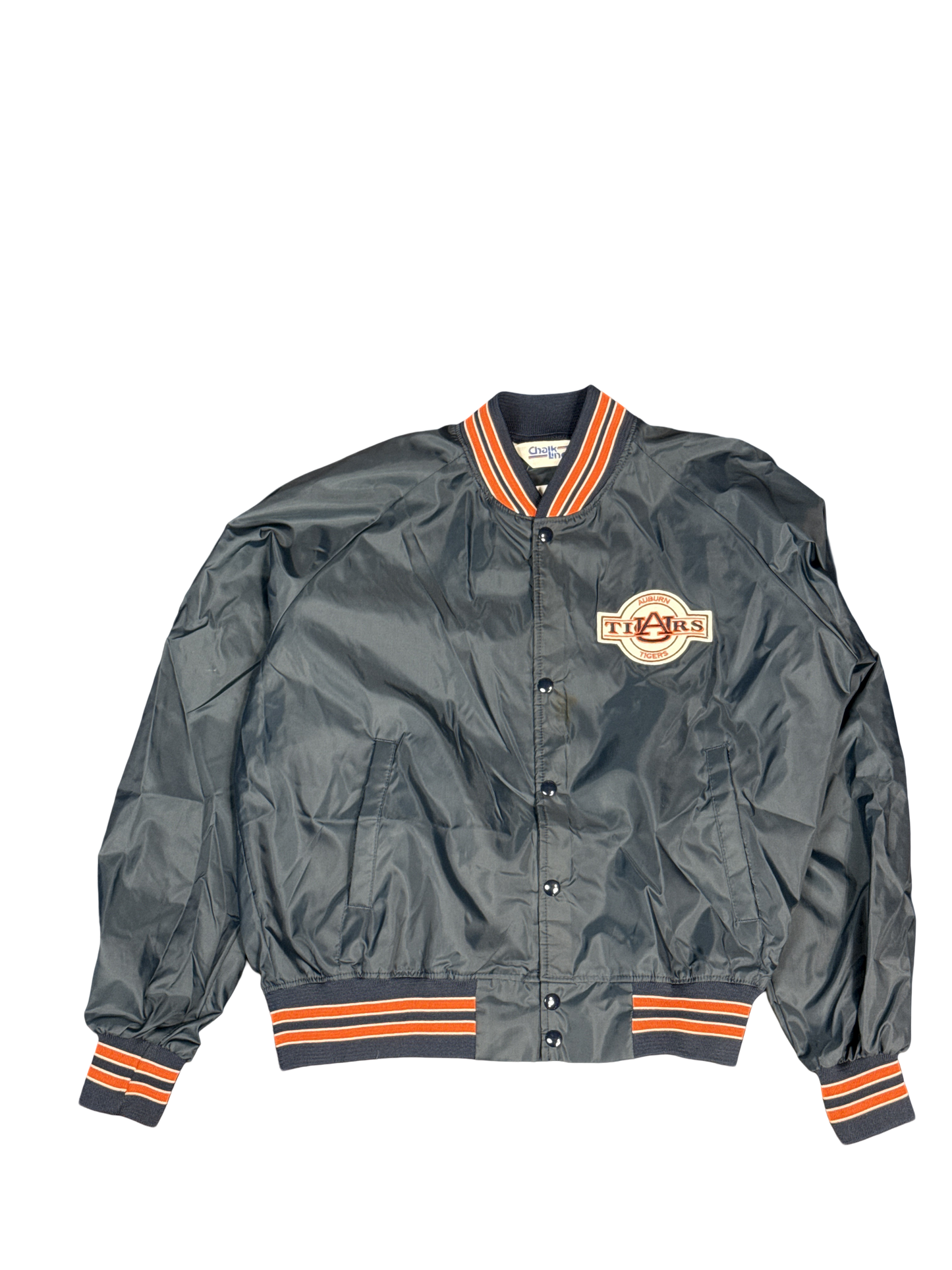 1990s Chalk Line Auburn AU Tigers Satin Bomber Jacket (XL)