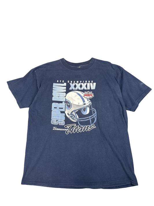 1990s Super Bowl XXXIV Tennessee Titans Graphic Tee (2XL)