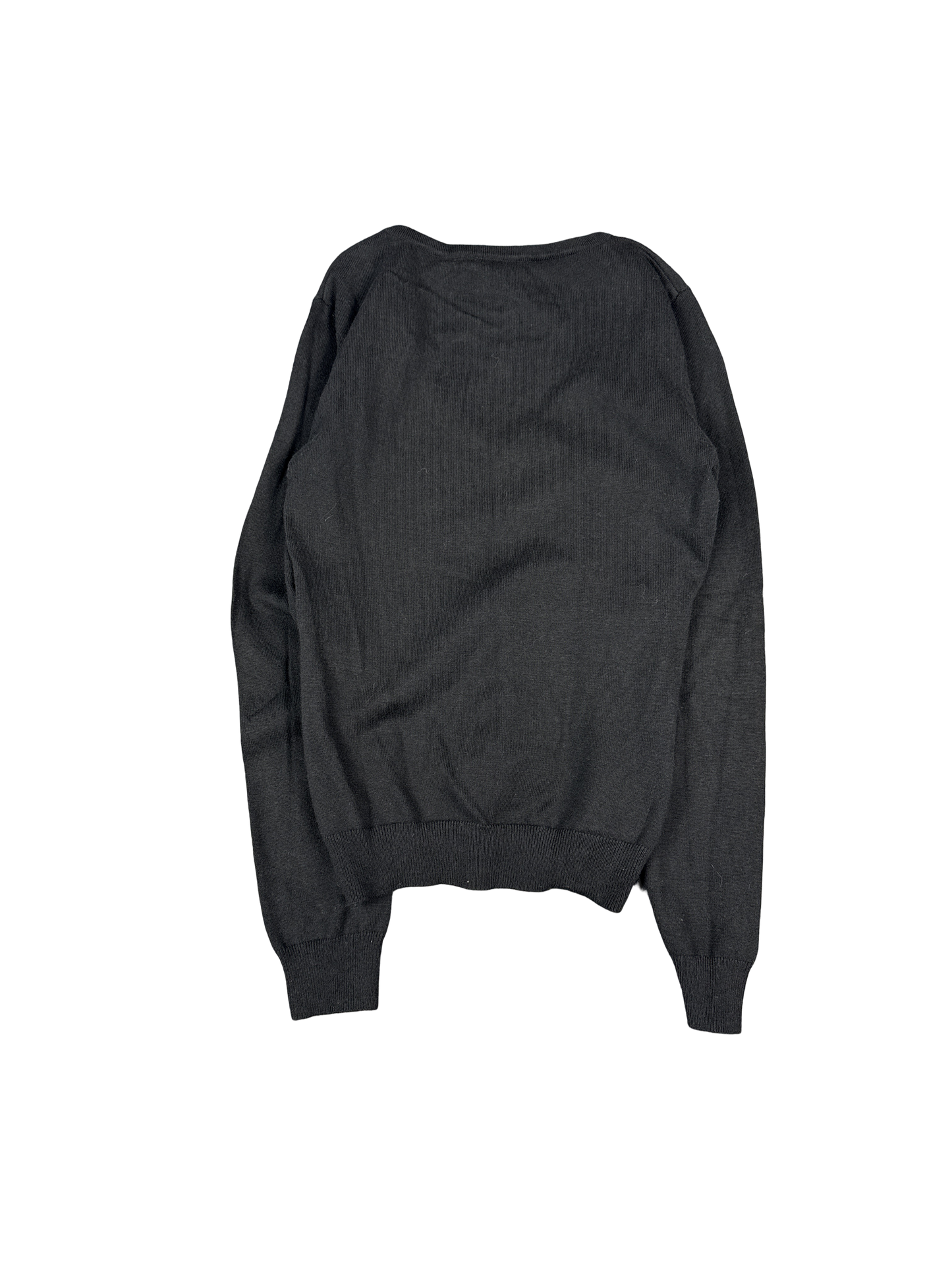 Y2K Bebe Rhinestone Logo V-Neck Pullover (S)