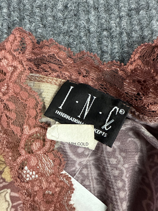 Y2K INC Floral Lace Trim Top (S)