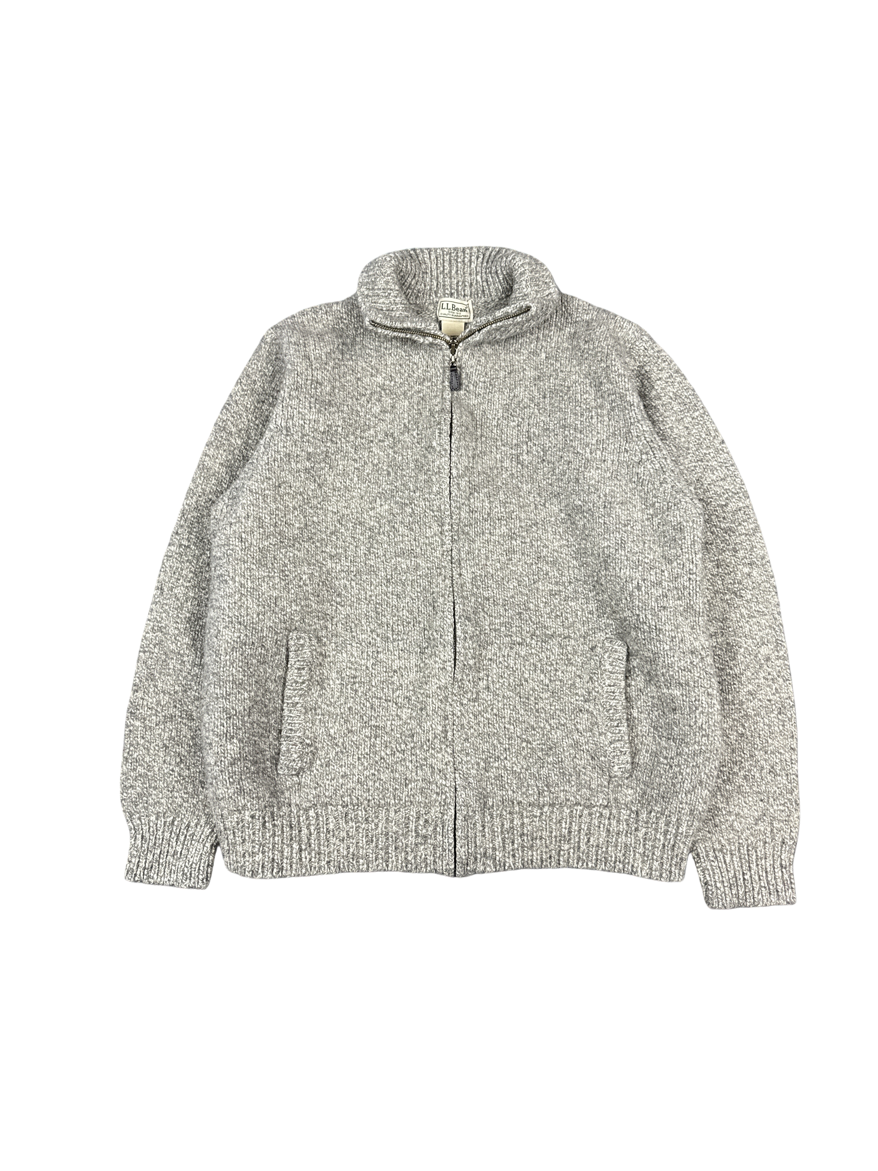 L.L. Bean Lambswool Full Zip Pullover (XL)