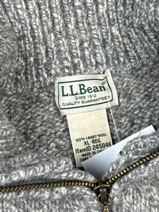 L.L. Bean Lambswool Full Zip Pullover (XL)