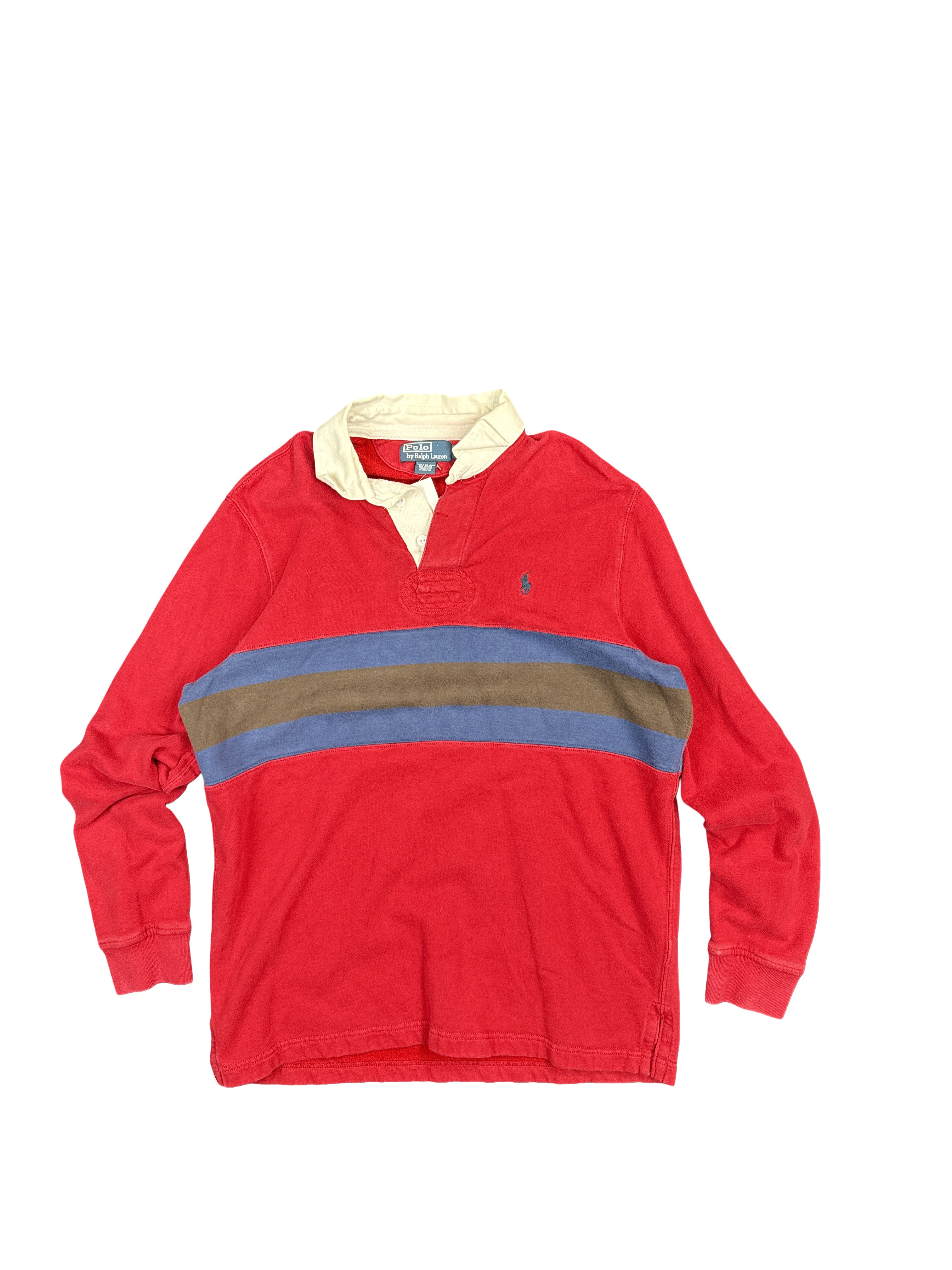 Polo Ralph Lauren Red Stripe Rugby Shirt (M)