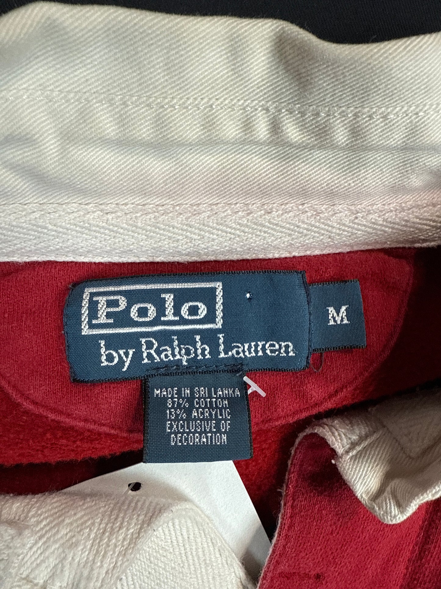 Polo Ralph Lauren Red Stripe Rugby Shirt (M)