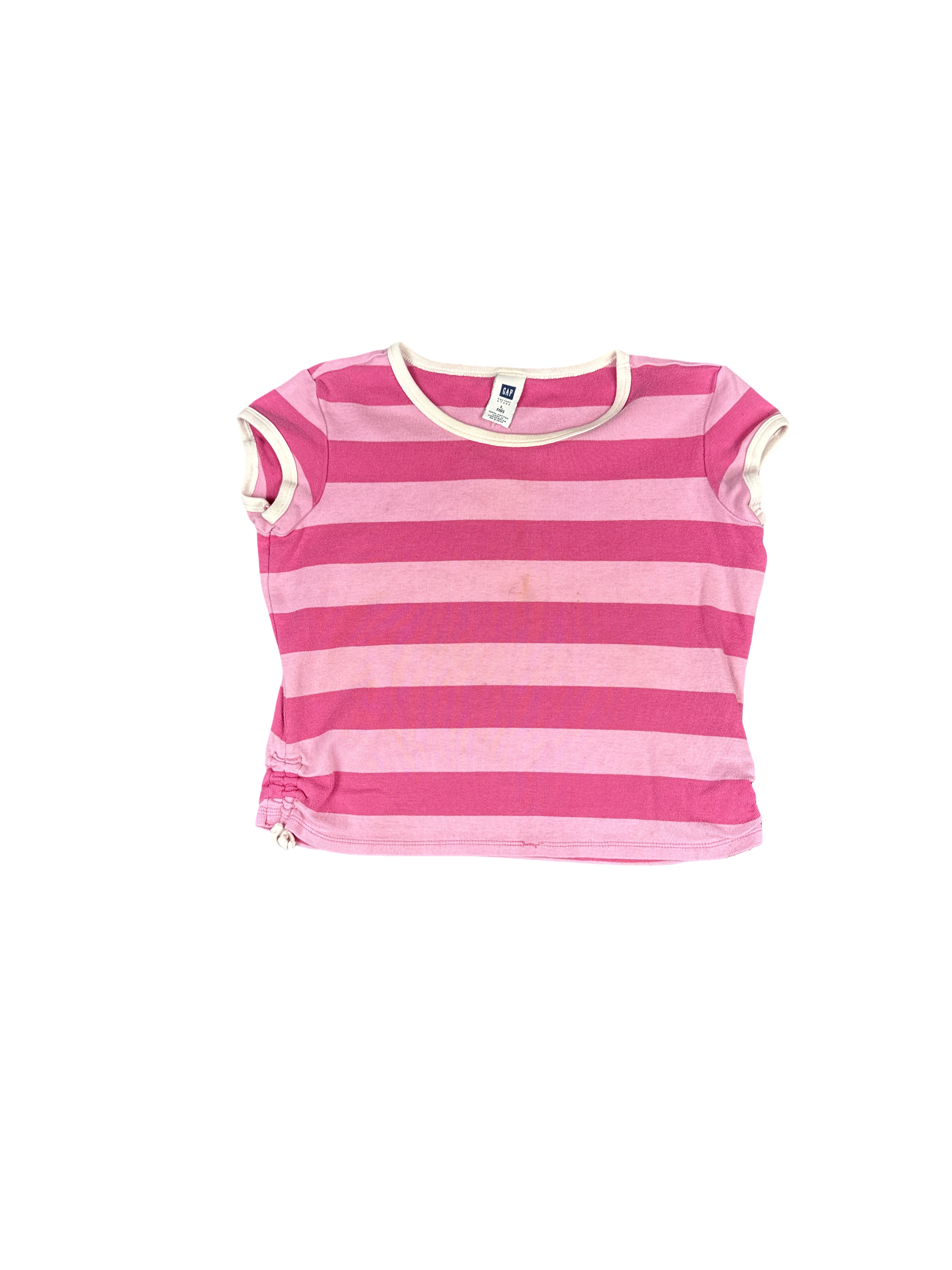 Y2K GAP Pink Striped Cotton Tee (L)