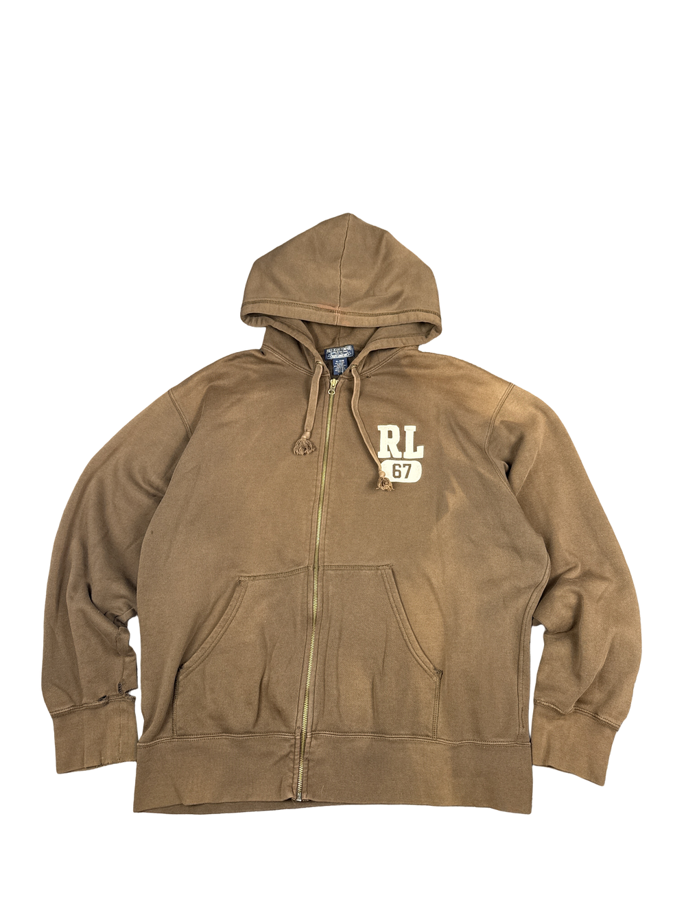 Polo Jeans Company Ralph Lauren RL67 Brown Zip Hoodie (XL)
