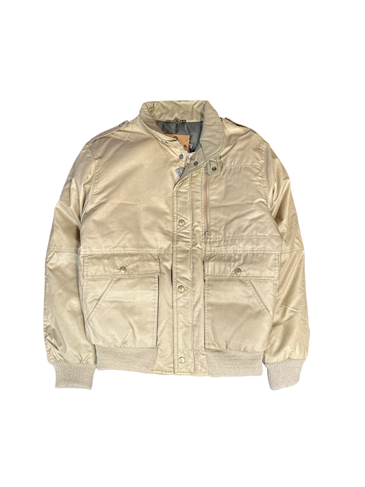 1980s Pacific Trail Sportswear Tan Bomber Jacket (M)