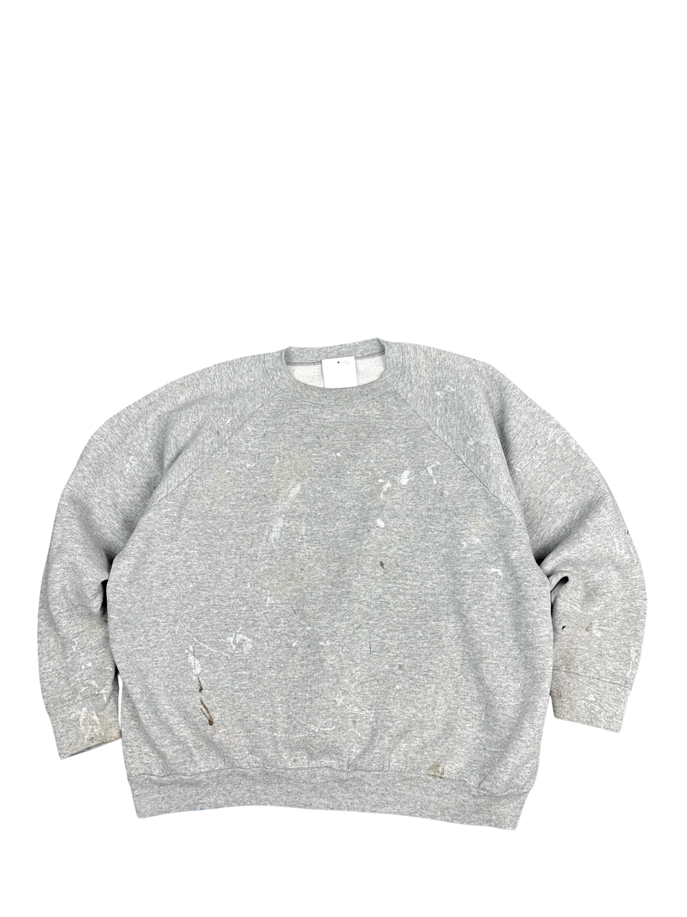 Gray Paint-Splattered Fleece Sweatshirt (2XL)