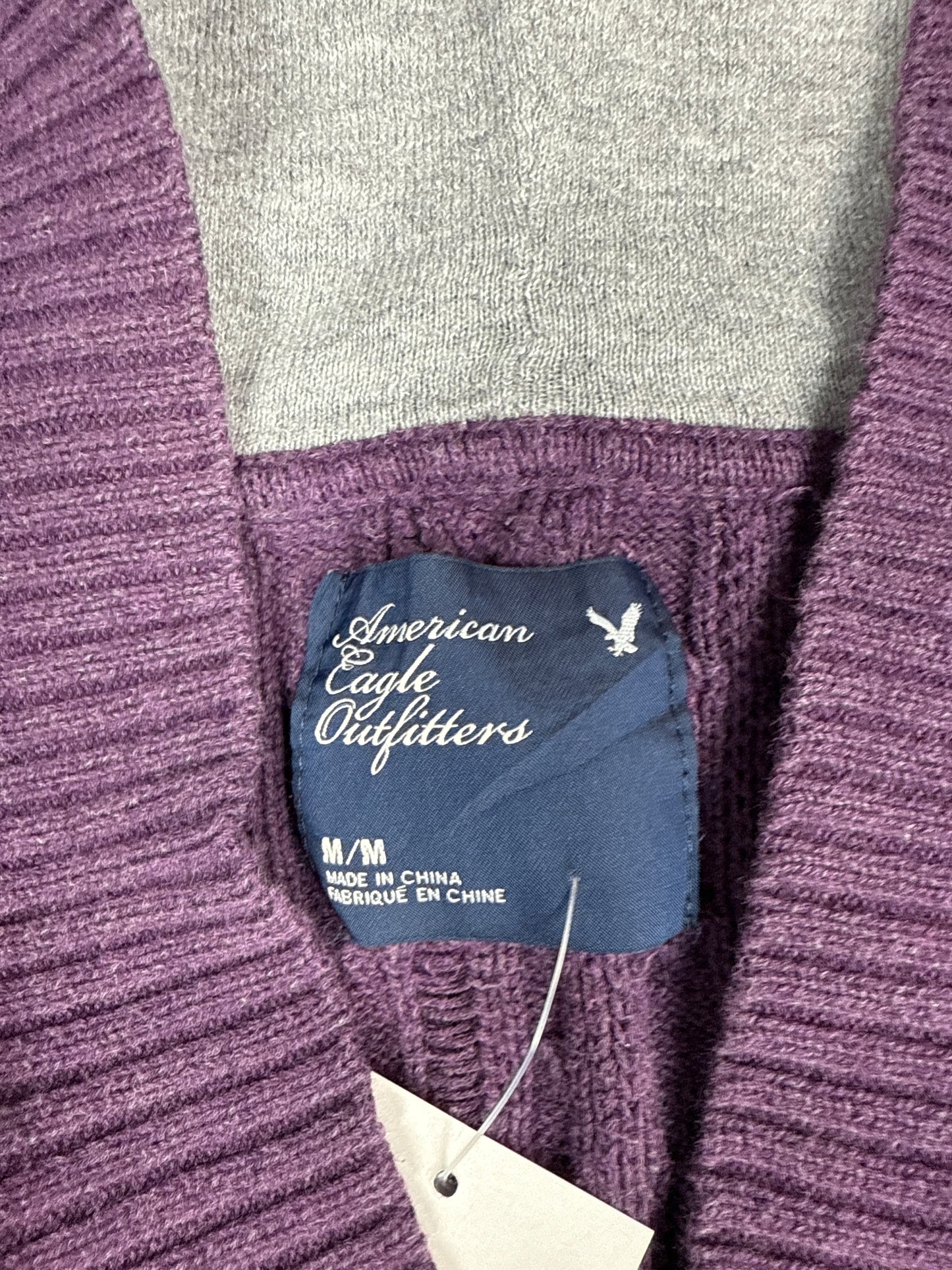 American Eagle Outfitters Cable Knit Hooded Pullover Sweater (M)