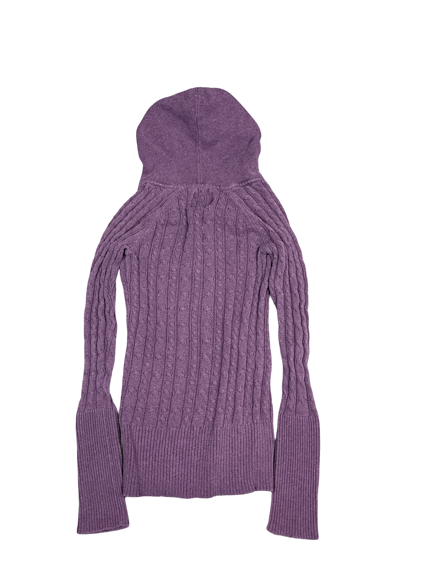 American Eagle Outfitters Cable Knit Hooded Pullover Sweater (M)