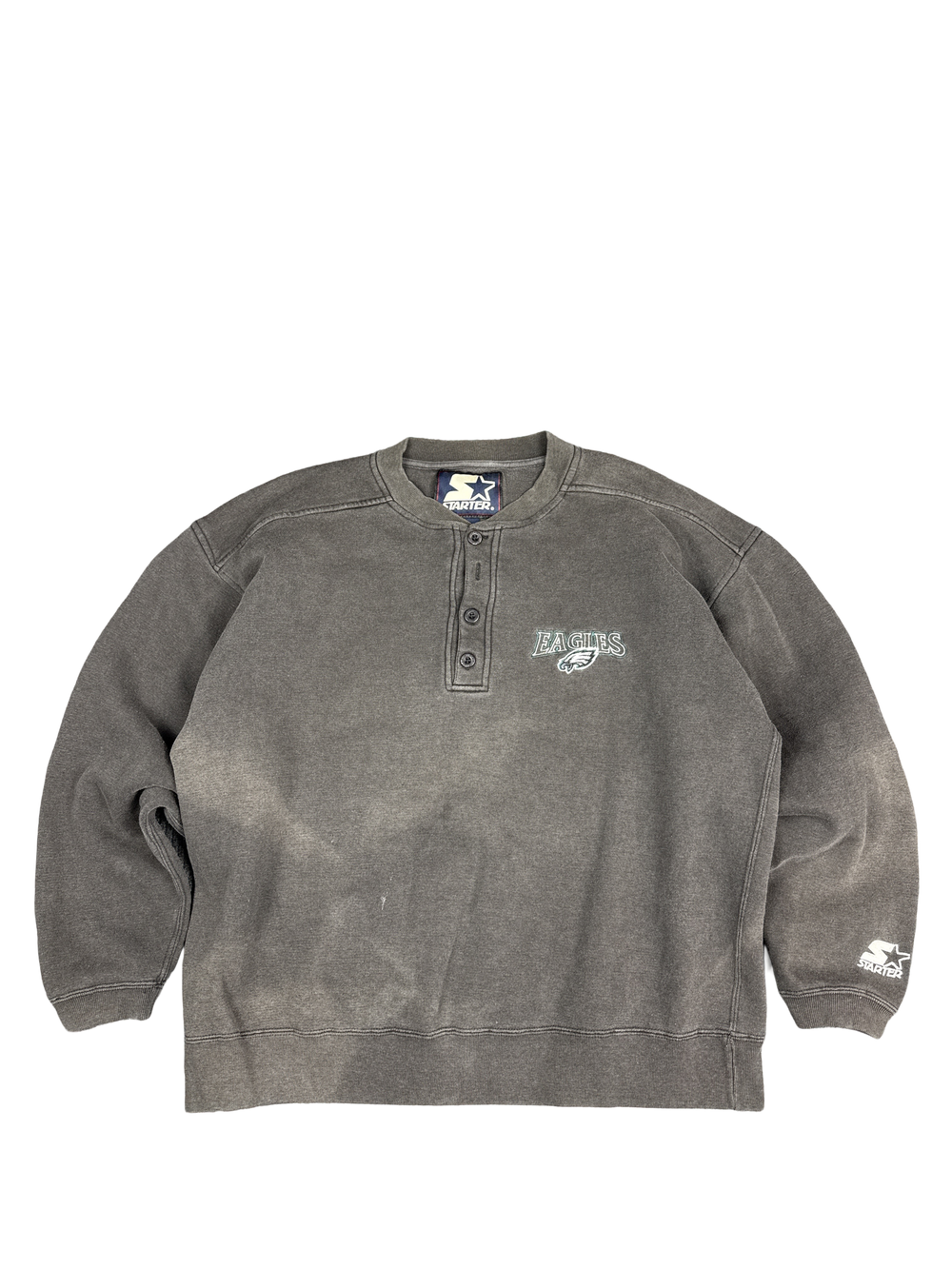 1990s Starter Philadelphia Eagles Henley Sweatshirt (L)