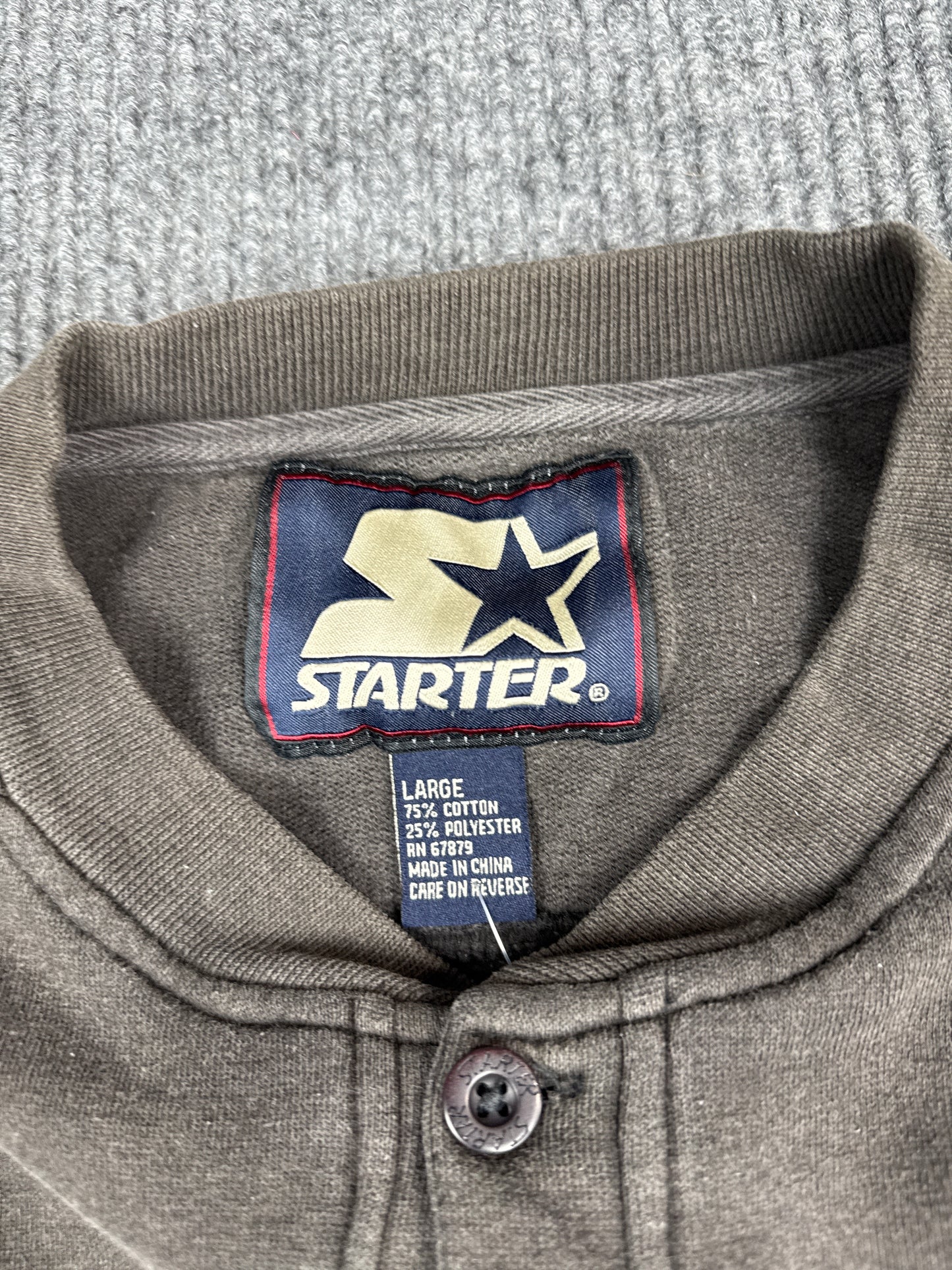 1990s Starter Philadelphia Eagles Henley Sweatshirt (L)