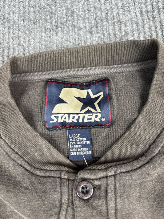 1990s Starter Philadelphia Eagles Henley Sweatshirt (L)