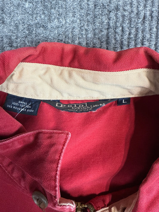 1990s Polo by Ralph Lauren Red Harrington Jacket (L)