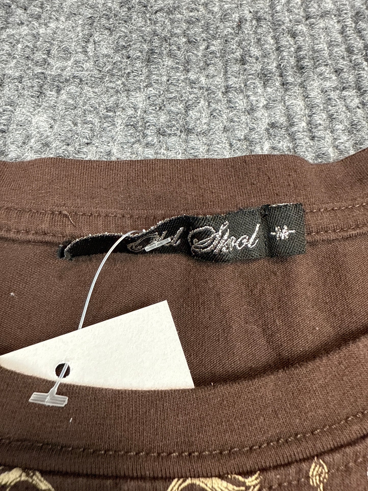 Y2K Ed Hardy Style Baroque Graphic Tee (S)