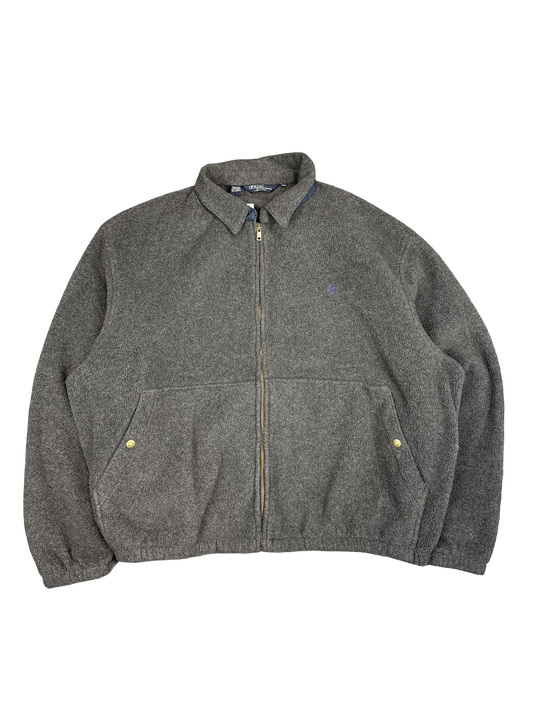 Polo Ralph Lauren Grey Fleece Zip Jacket (XXL)