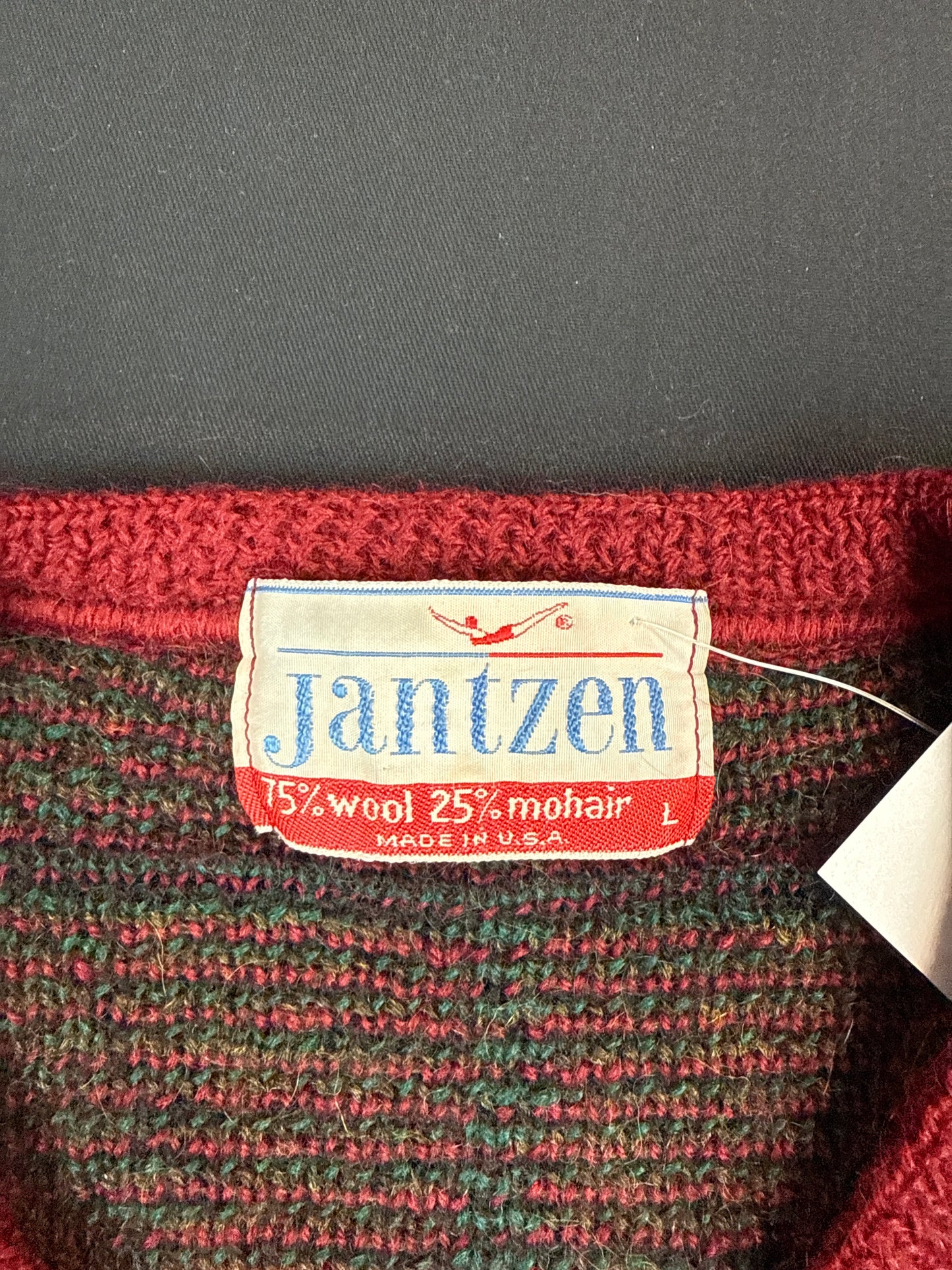 1960s Jantzen Wool Mohair Plaid Pullover (L)
