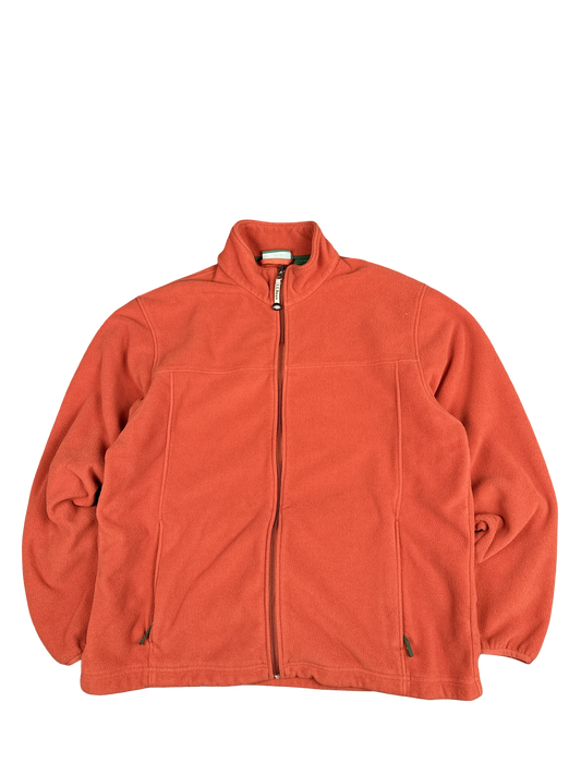 L.L. Bean Red Fleece Full-Zip Jacket (XL)