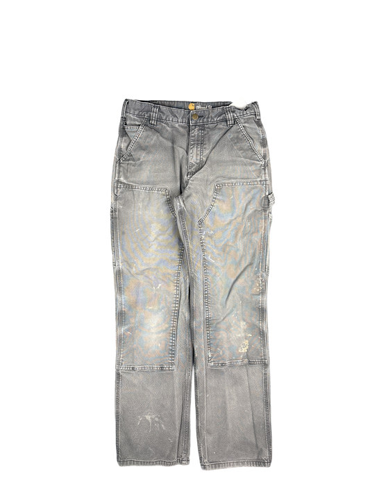Carhartt Gray Double Knee Work Pants (32x32)