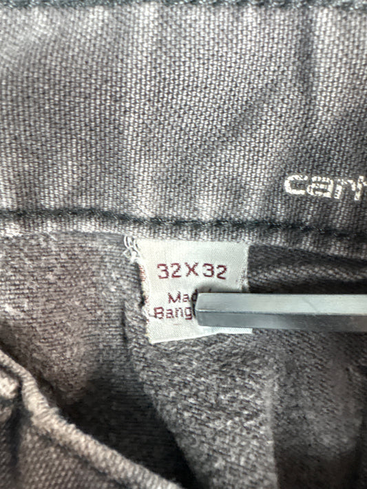 Carhartt Gray Double Knee Work Pants (32x32)