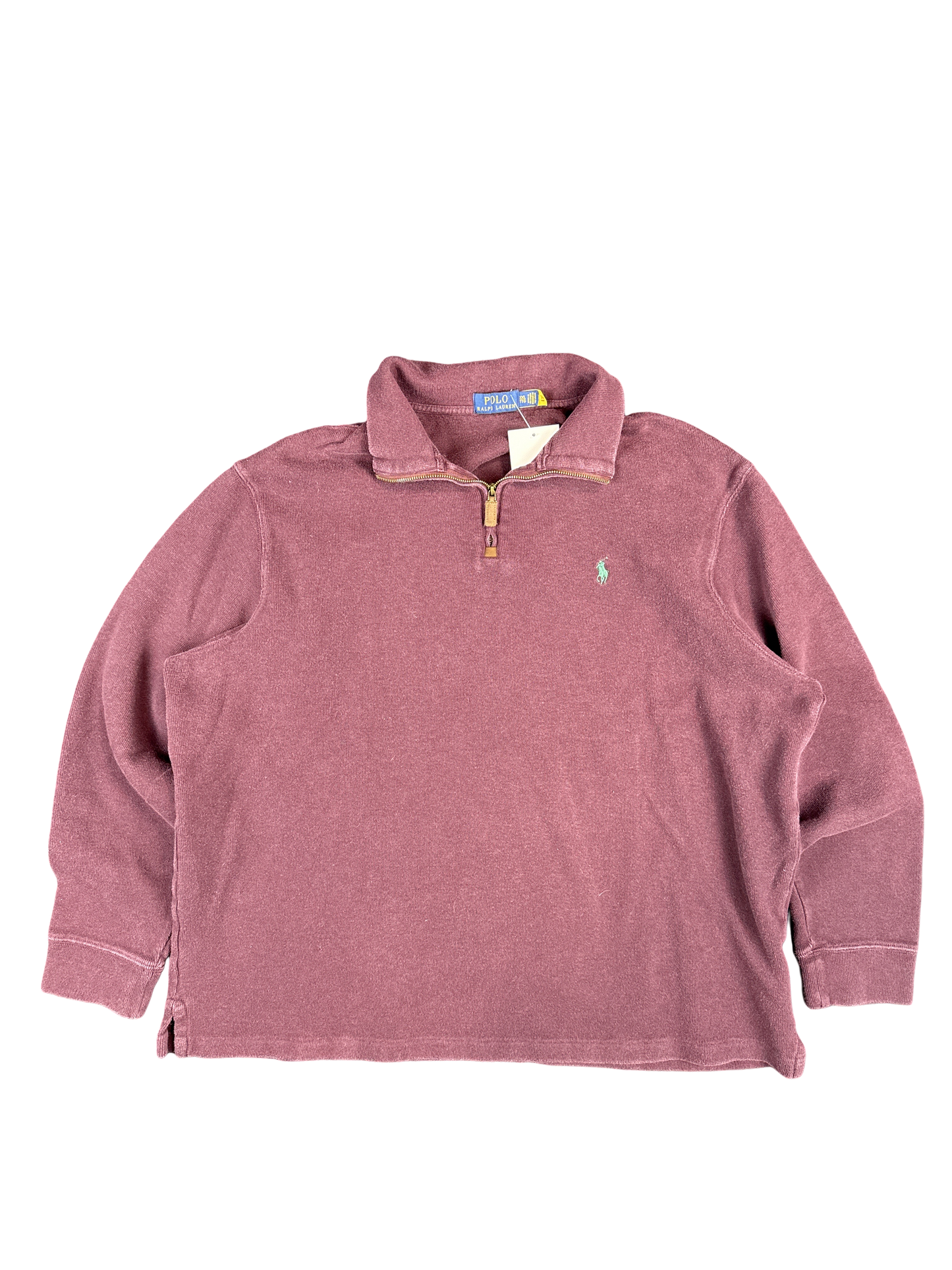 Polo Ralph Lauren Maroon Quarter-Zip Pullover (XXL)