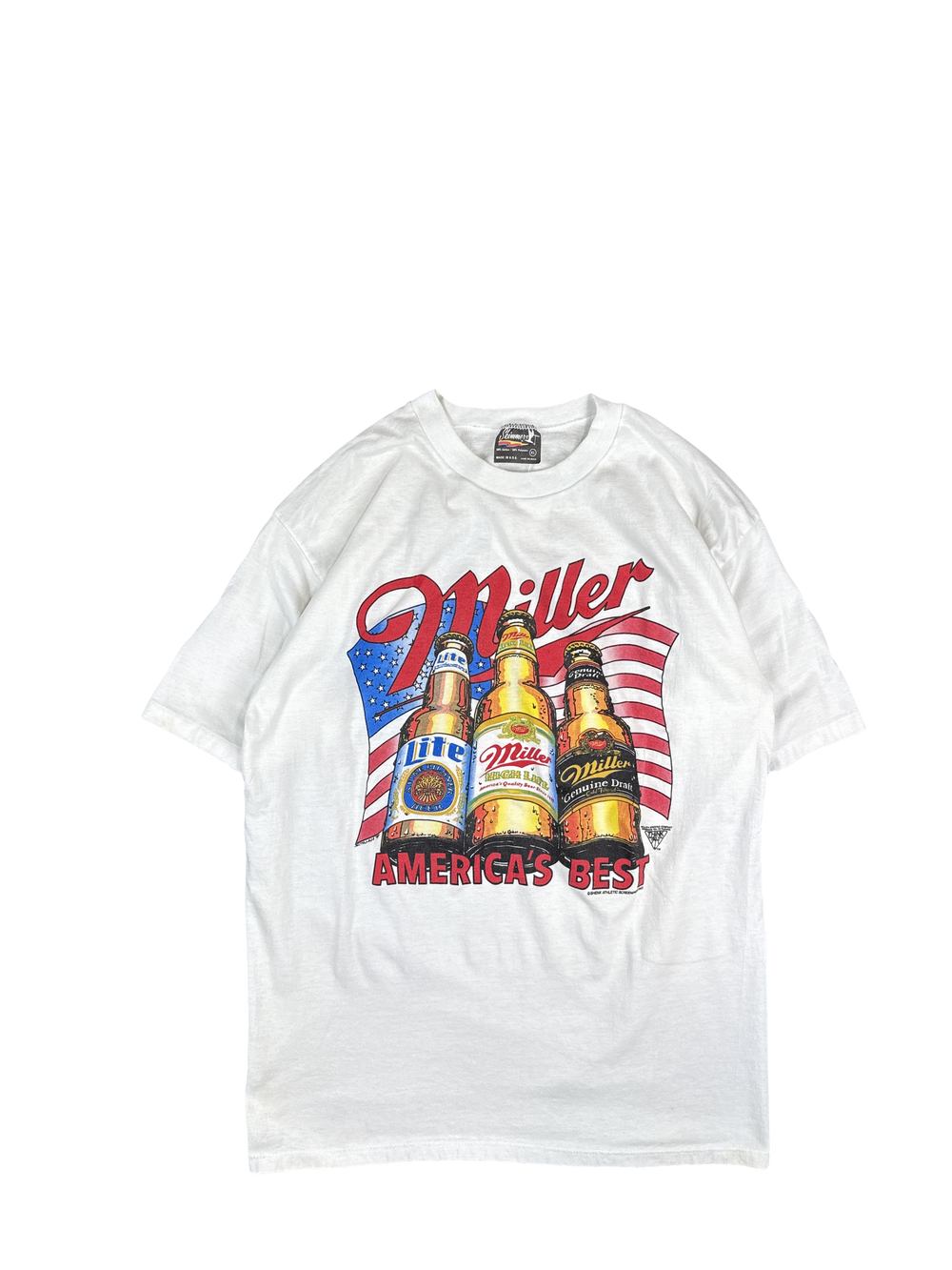 1990s Miller American Flag Beer Graphic Tee (XL)