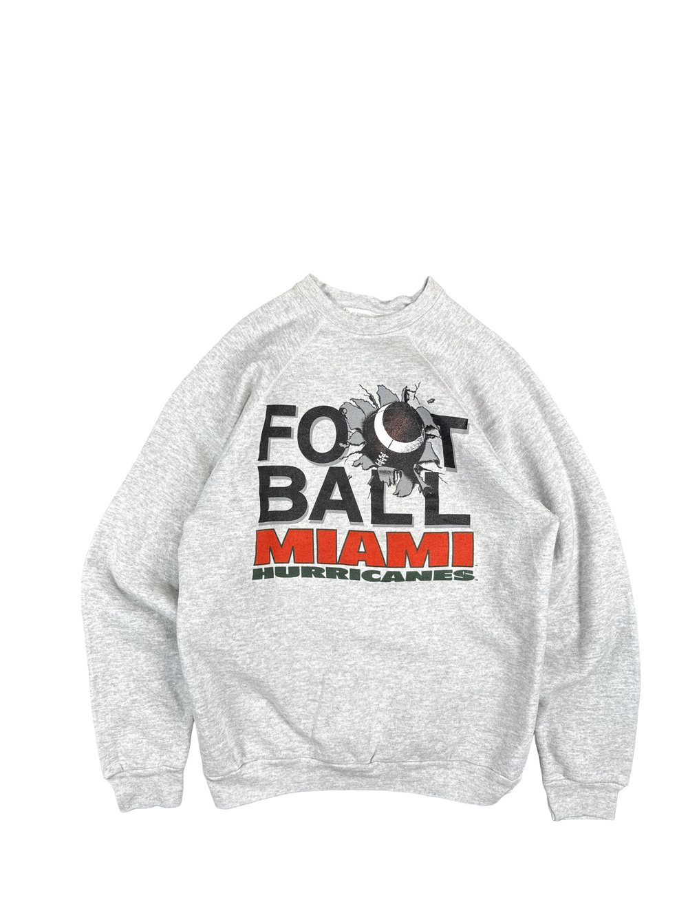 1990s Miami Hurricanes Football Graphic Sweatshirt (L)