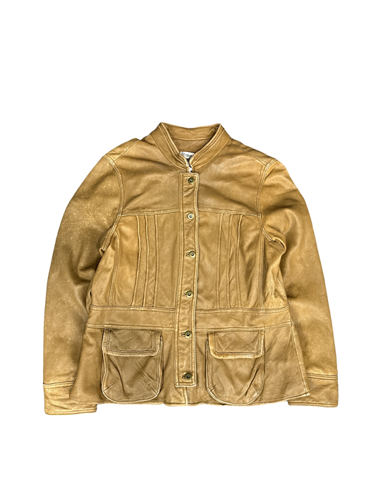 Coldwater Creek Tan Leather Jacket (M)