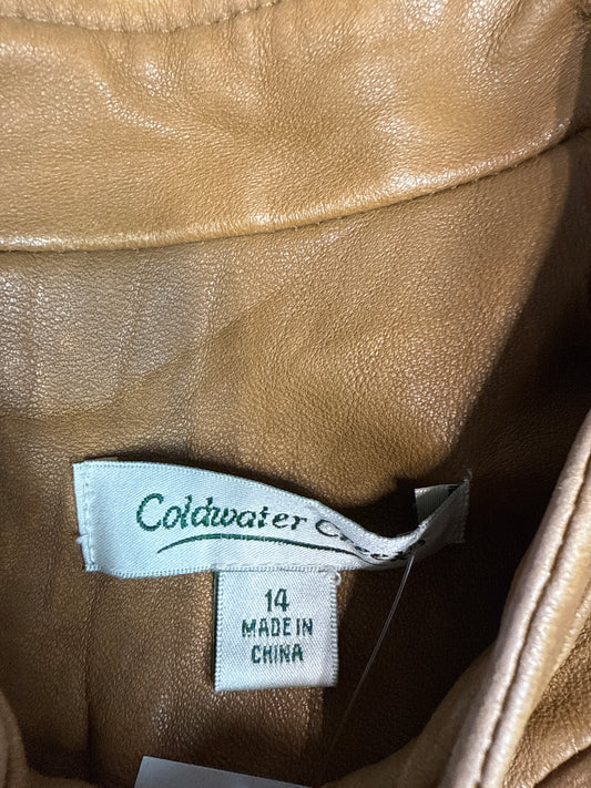 Coldwater Creek Tan Leather Jacket (M)