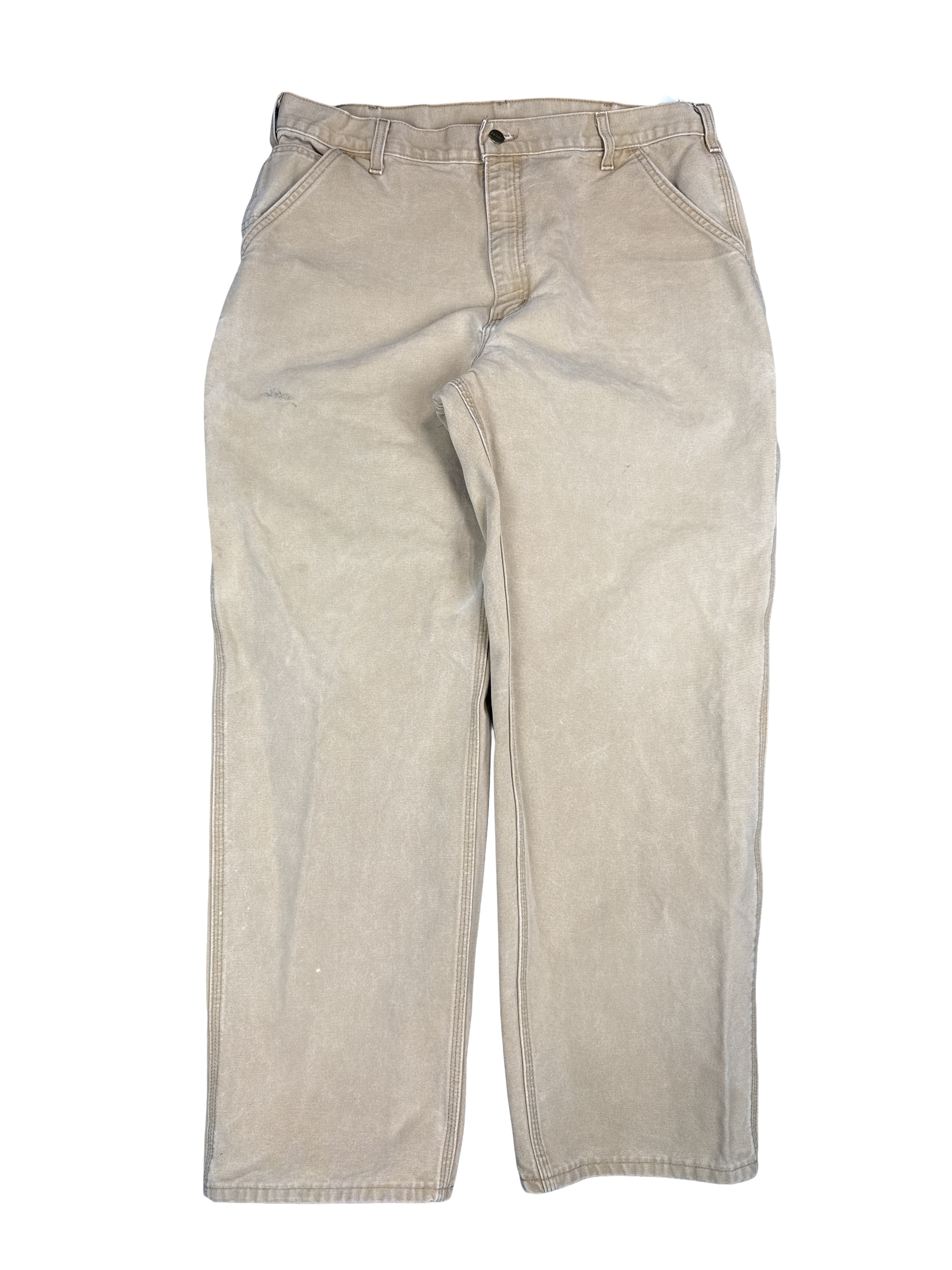 Carhartt Beige Double Knee Work Pants (38x32)