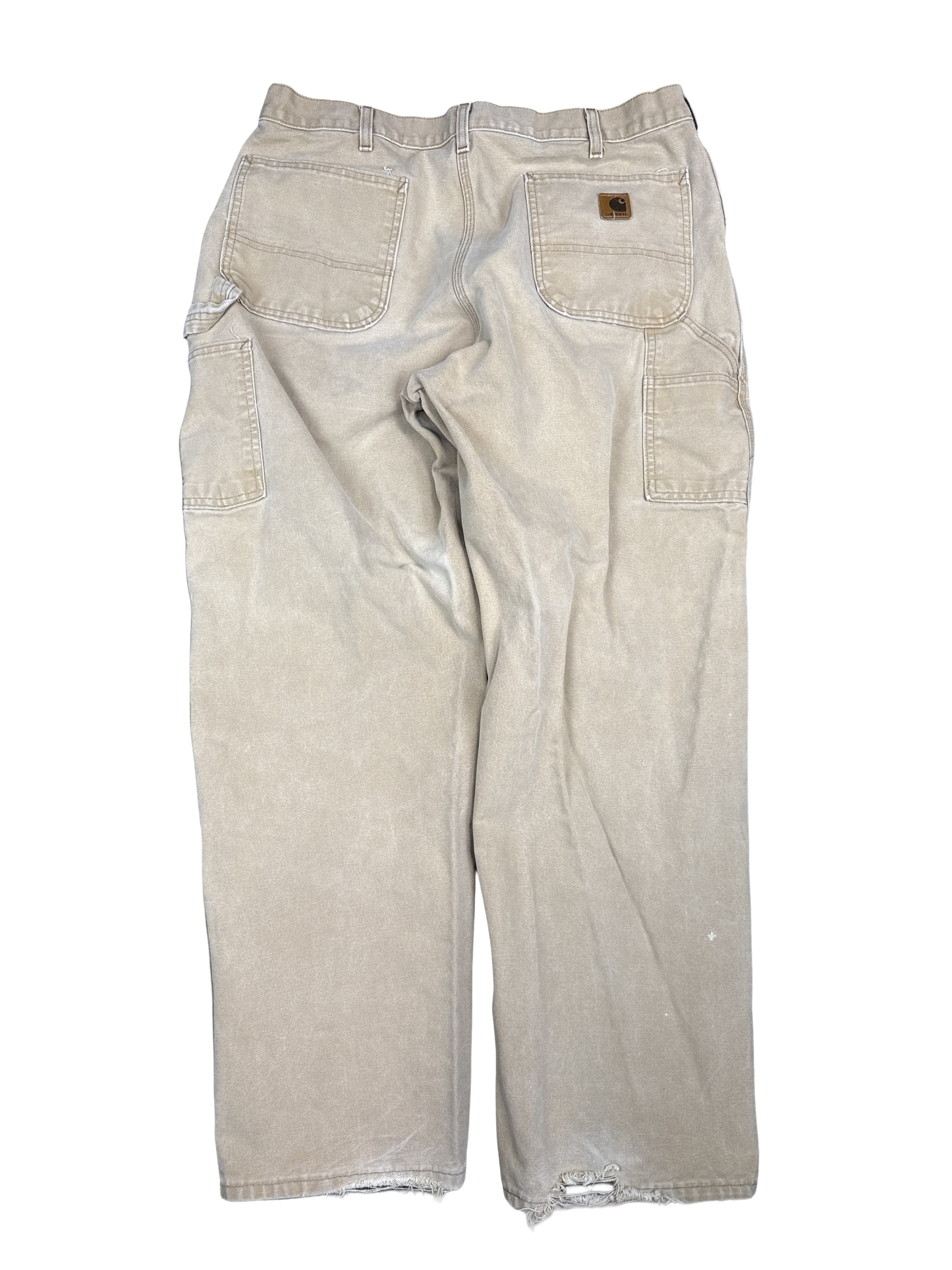 Carhartt Beige Double Knee Work Pants (38x32)