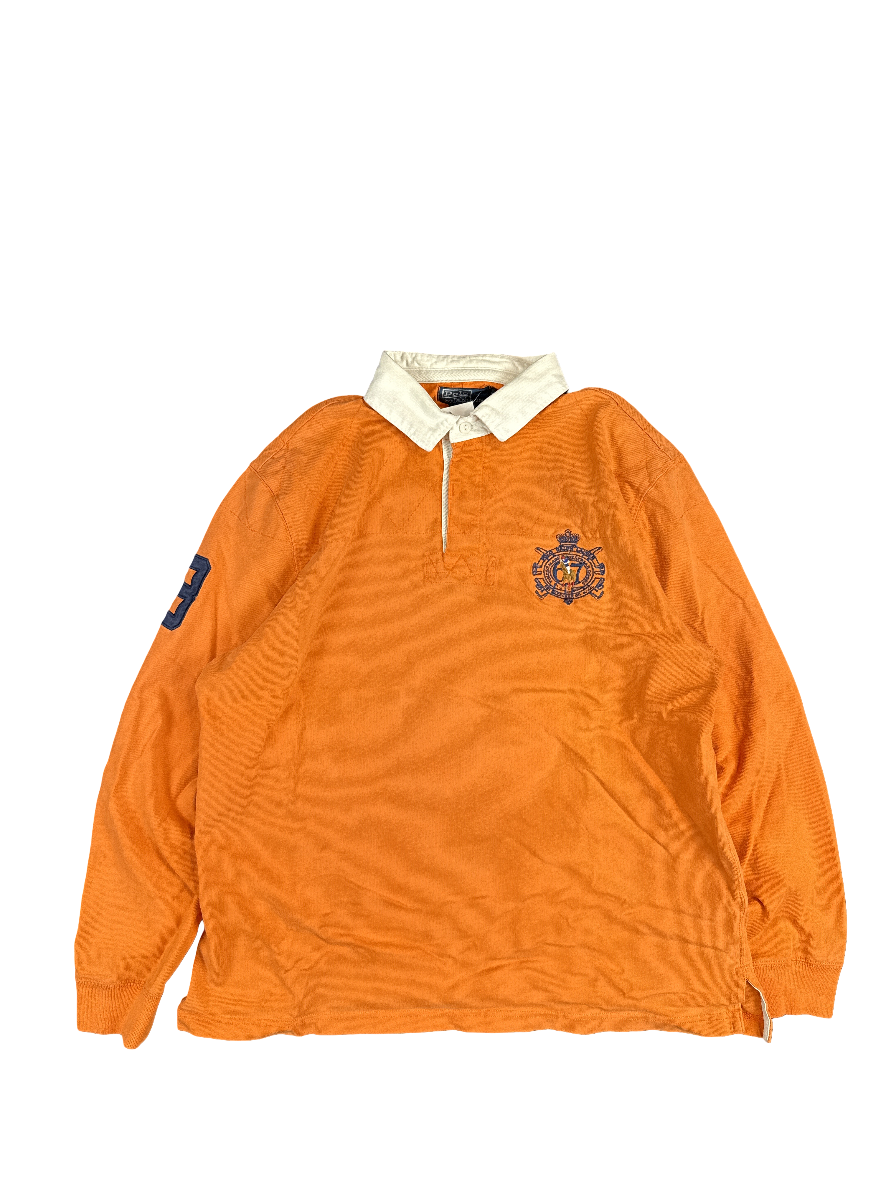 Polo Ralph Lauren Orange Crest Rugby Pullover (XL)