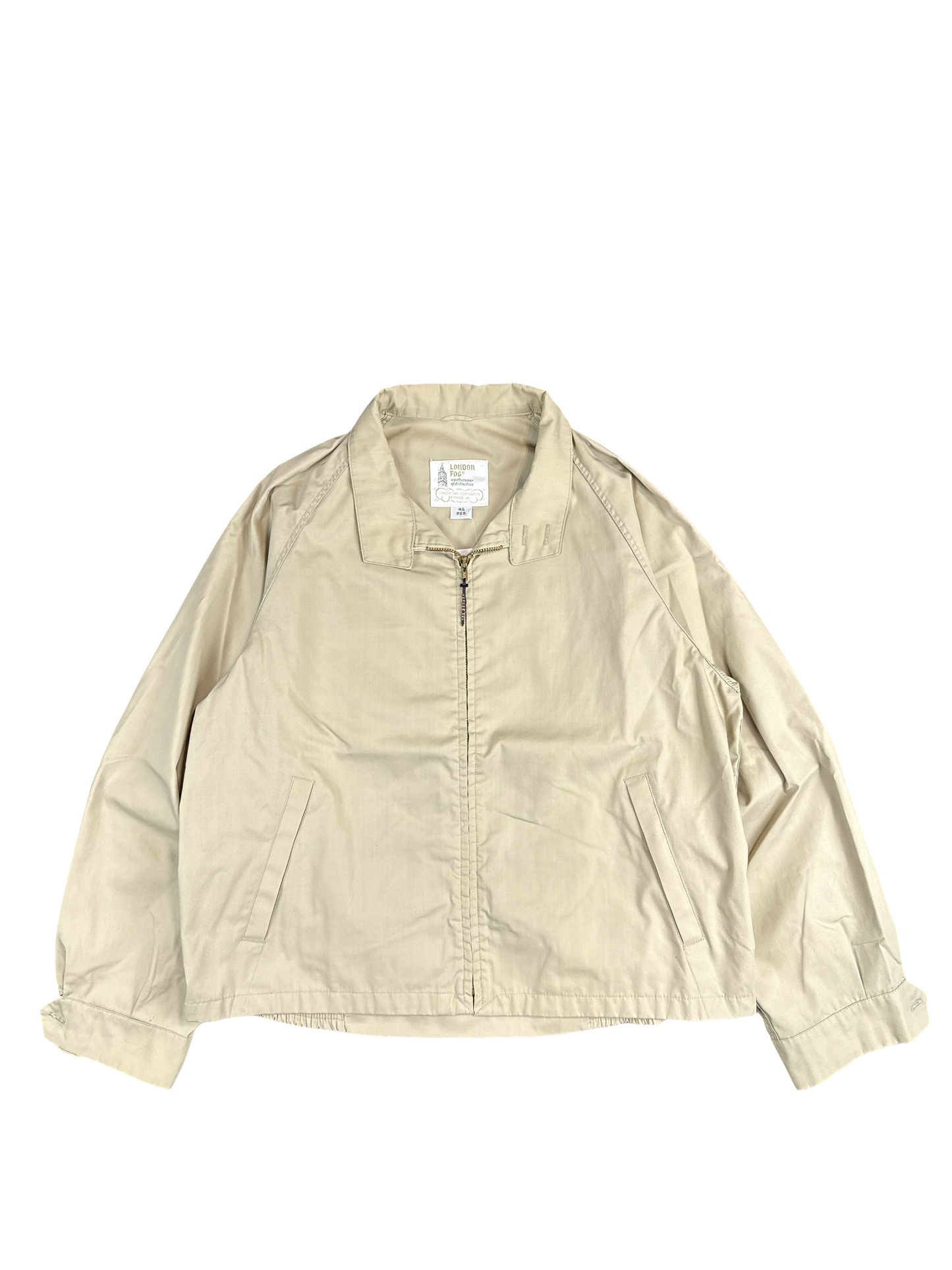Classic London Fog Tan Harrington Jacket (XL)