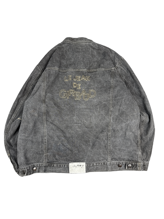 1990s Marithé François Girbaud Black Denim Jacket (XXL)