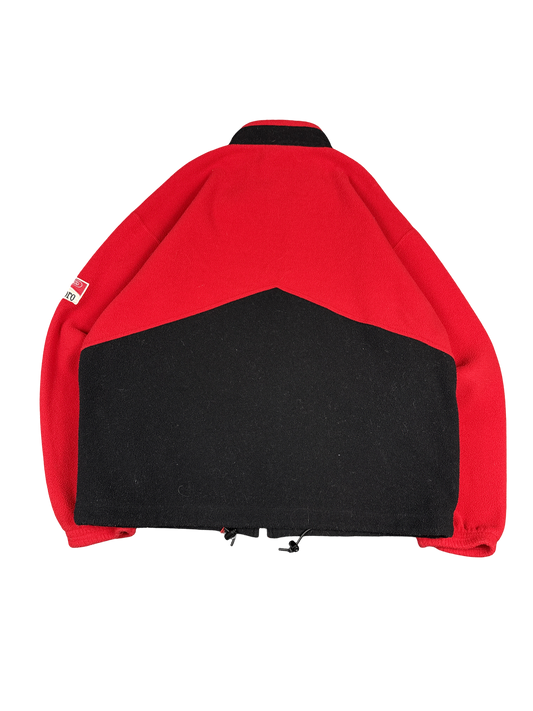 1990s Marlboro Unlimited Red and Black Fleece Jacket (XL)