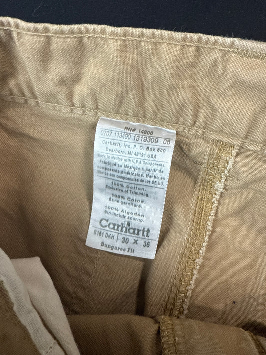 Carhartt B151 Dungaree Fit Khaki Work Pants (30x36)