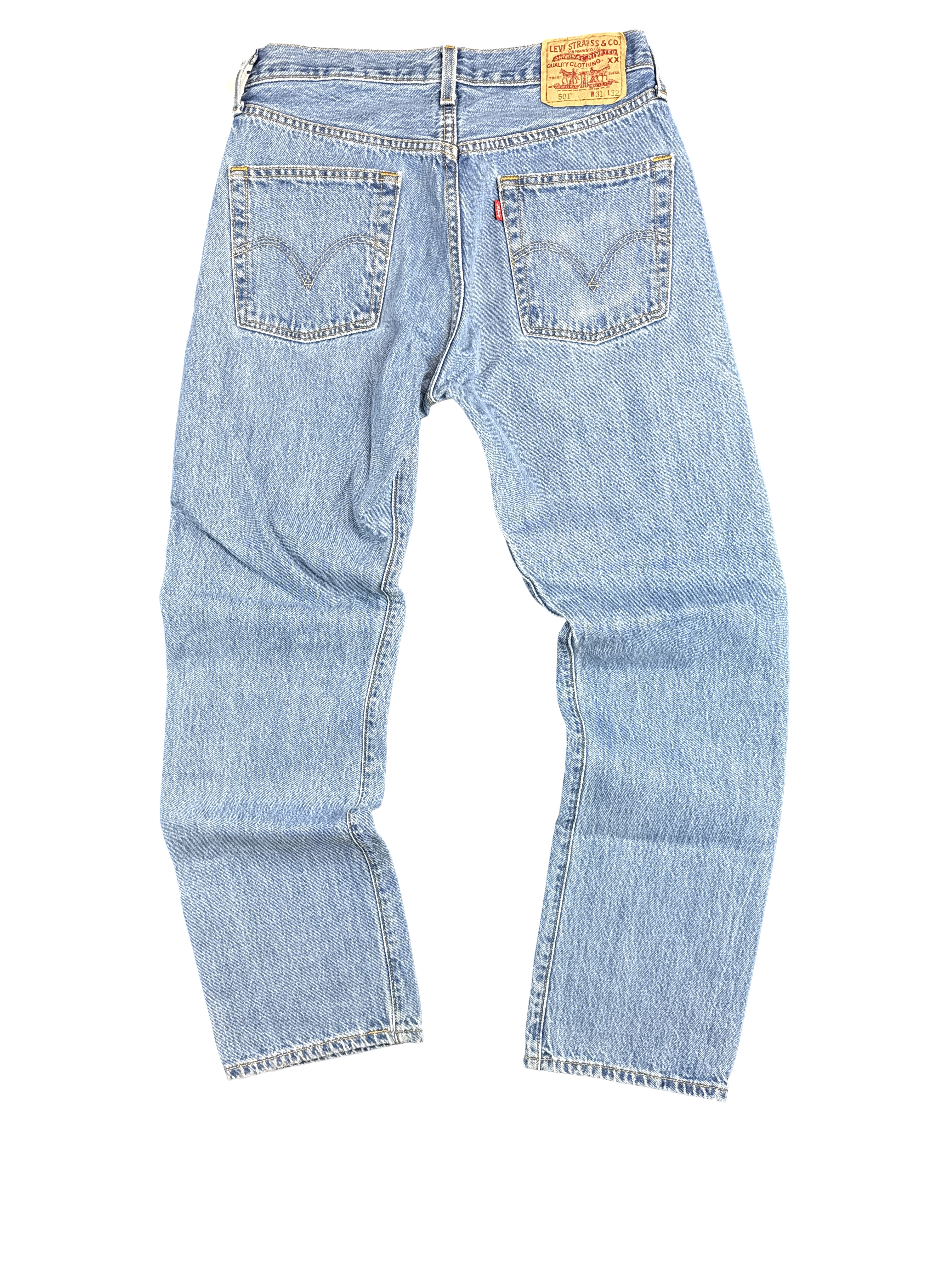 Levi's 501 Light Wash Denim Jeans (31x32)