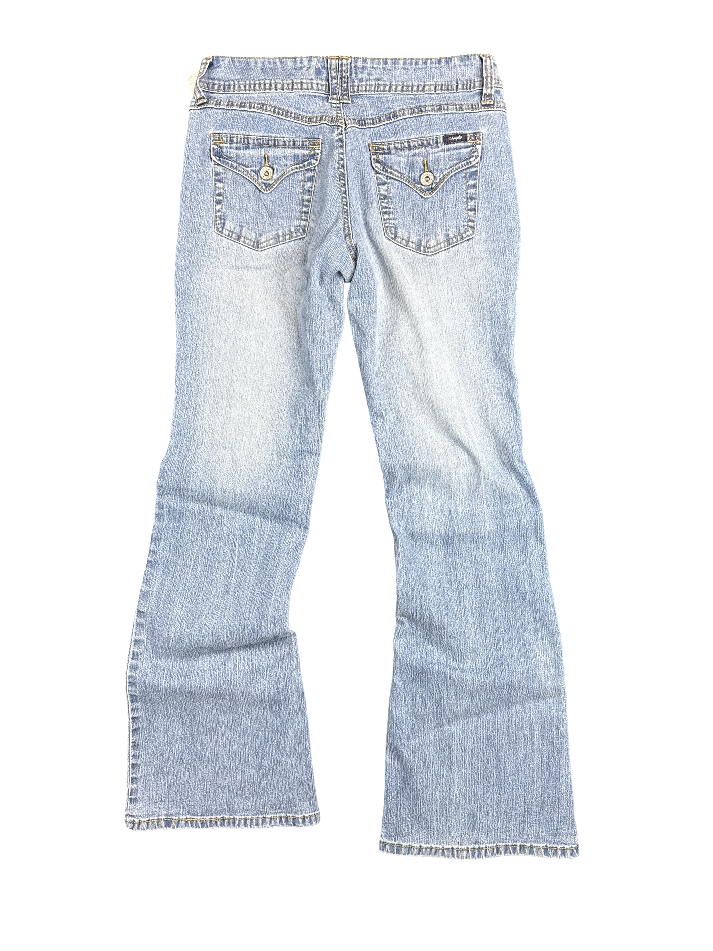 Y2K Angels Butterfly Floral Embroidered Jeans (M)