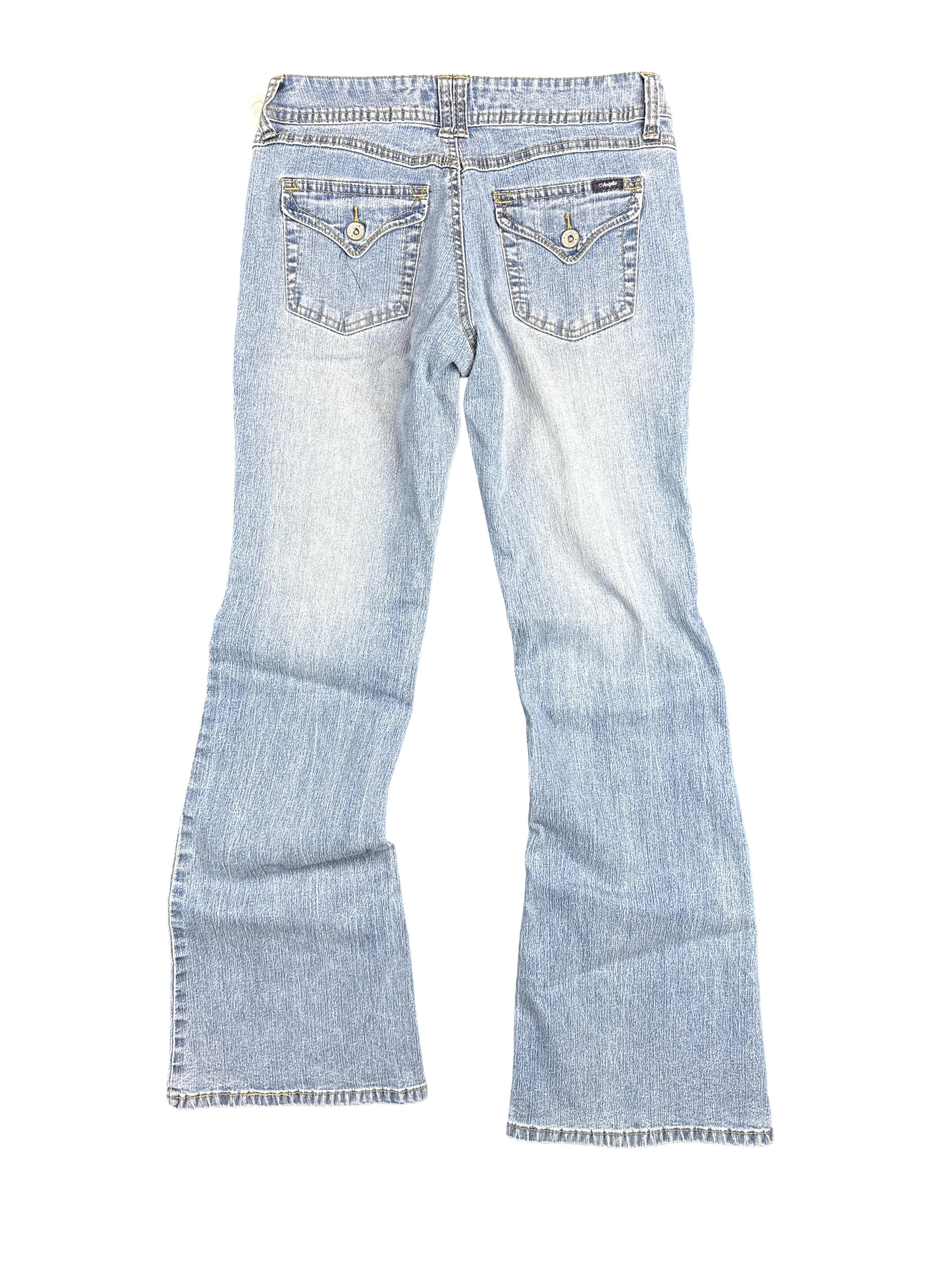 Y2K Angels Butterfly Floral Embroidered Jeans (M)