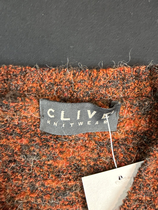 Clive Knitwear Heathered Wool Pullover Sweater (M)